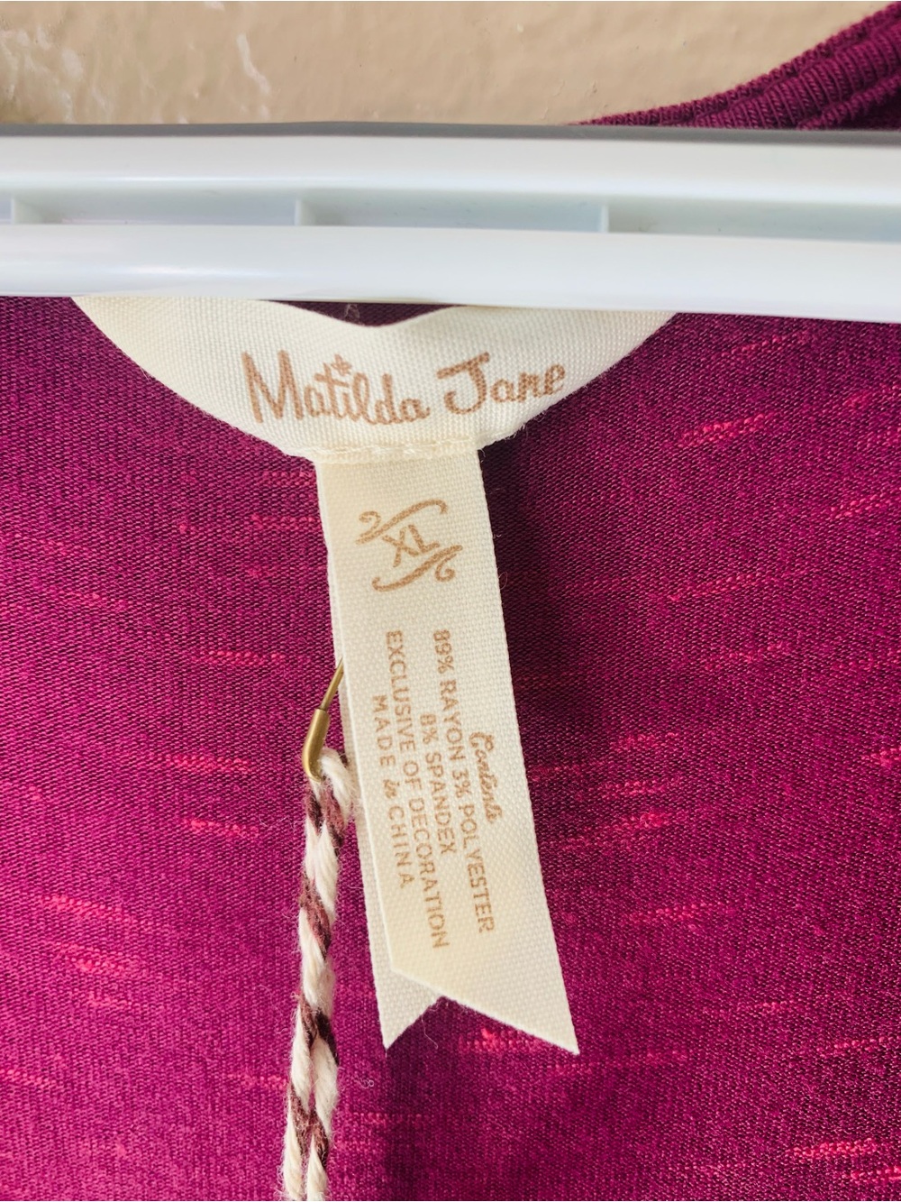 MATILDA JANE Chasing Waterfalls Purple Jersey Tie Waist Maxi Dress Size XL NWT - Picture 9 of 10